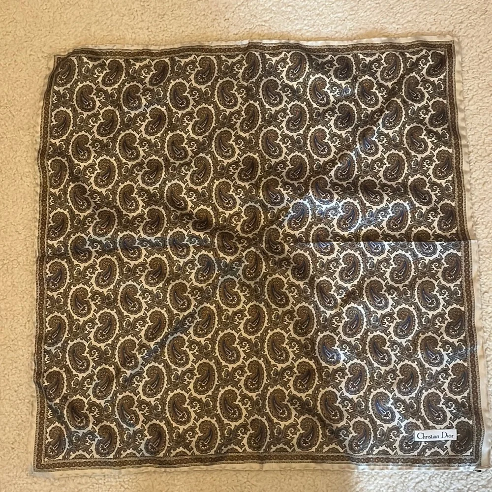 Vintage Christian Dior silk scarf